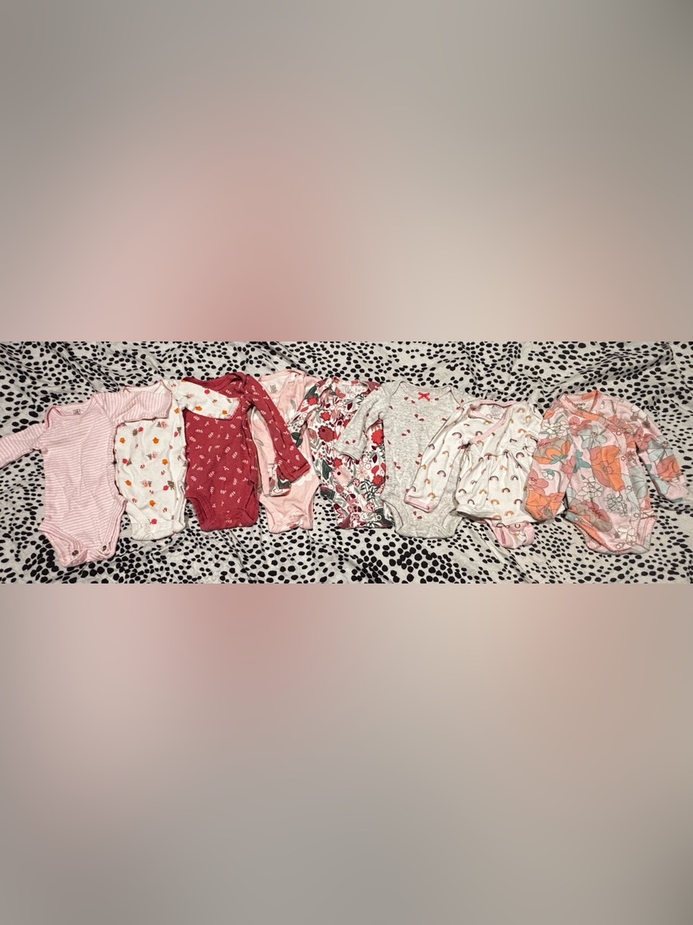 8 Newborn long sleeve onesies